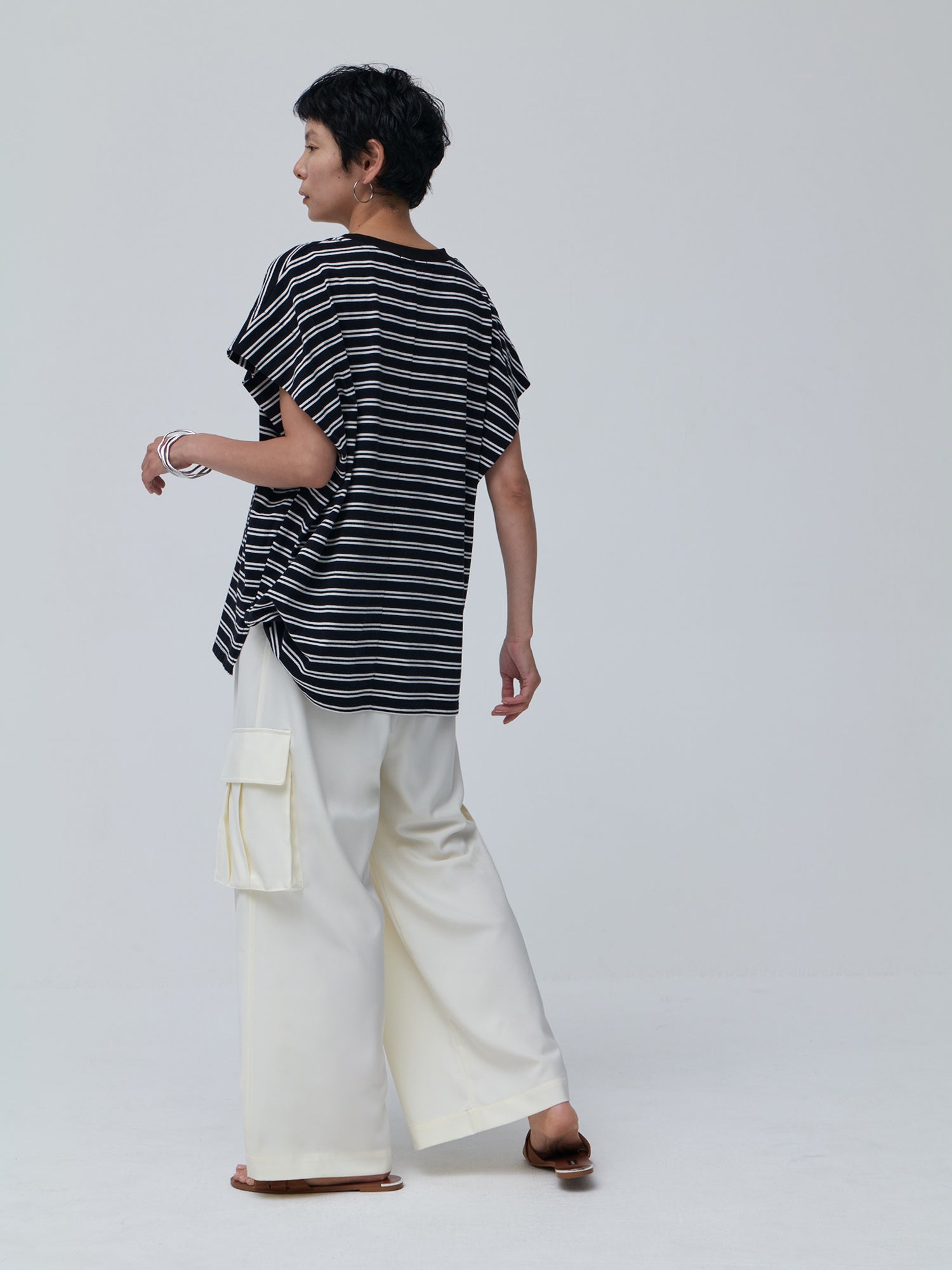 ブラウンアンドストリート Brown&Street HelloボーダーT （ブラック） ブラック
