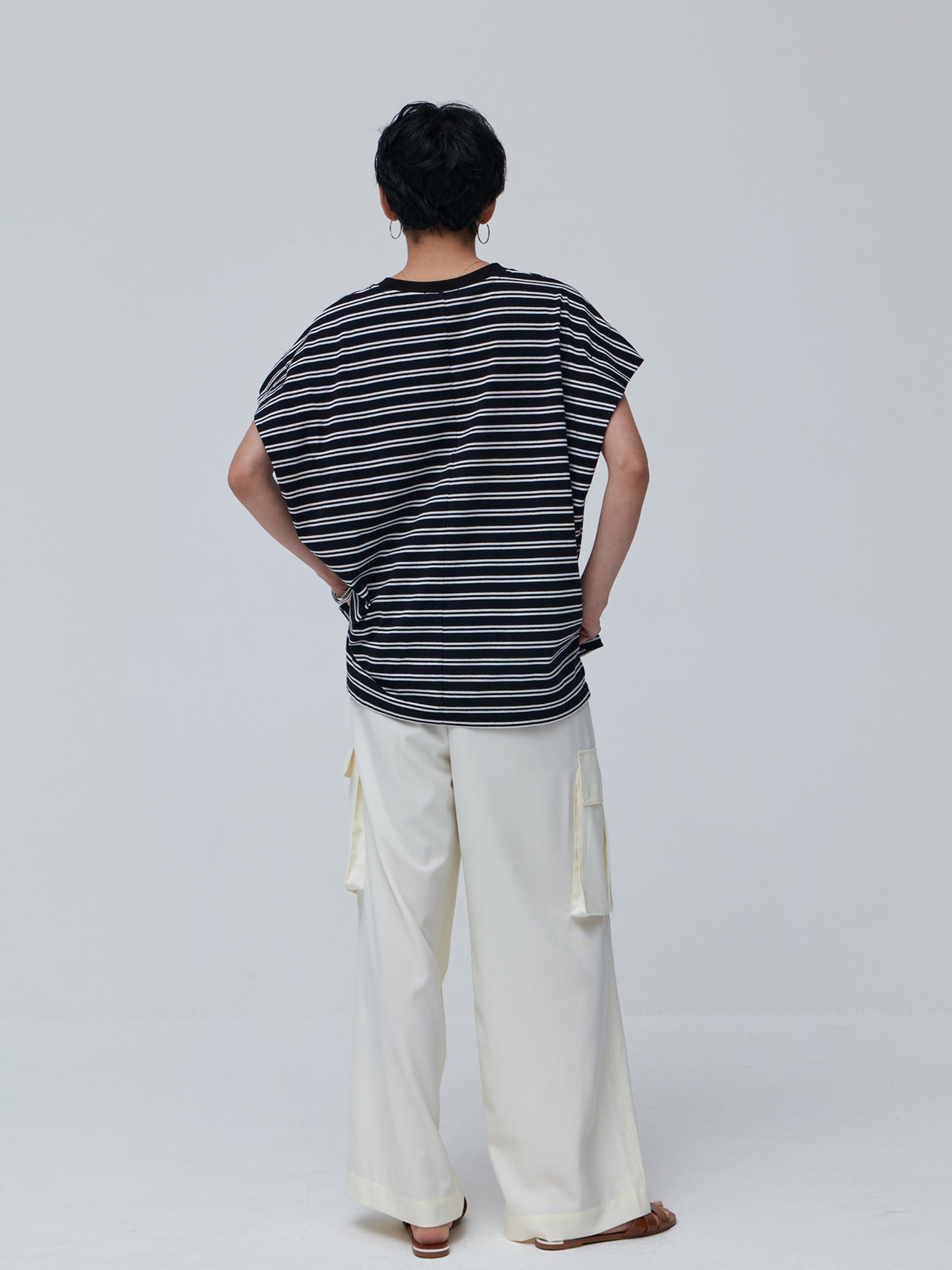 ブラウンアンドストリート Brown&Street HelloボーダーT （ブラック） ブラック