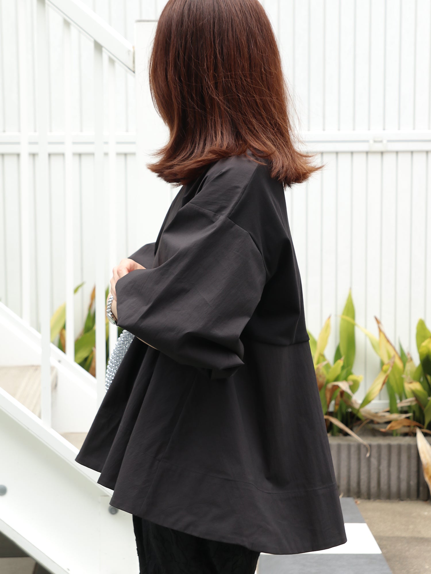 ブラウンアンドストリート Brown&Street バックカットコンビトップス （ブラック） ブラック