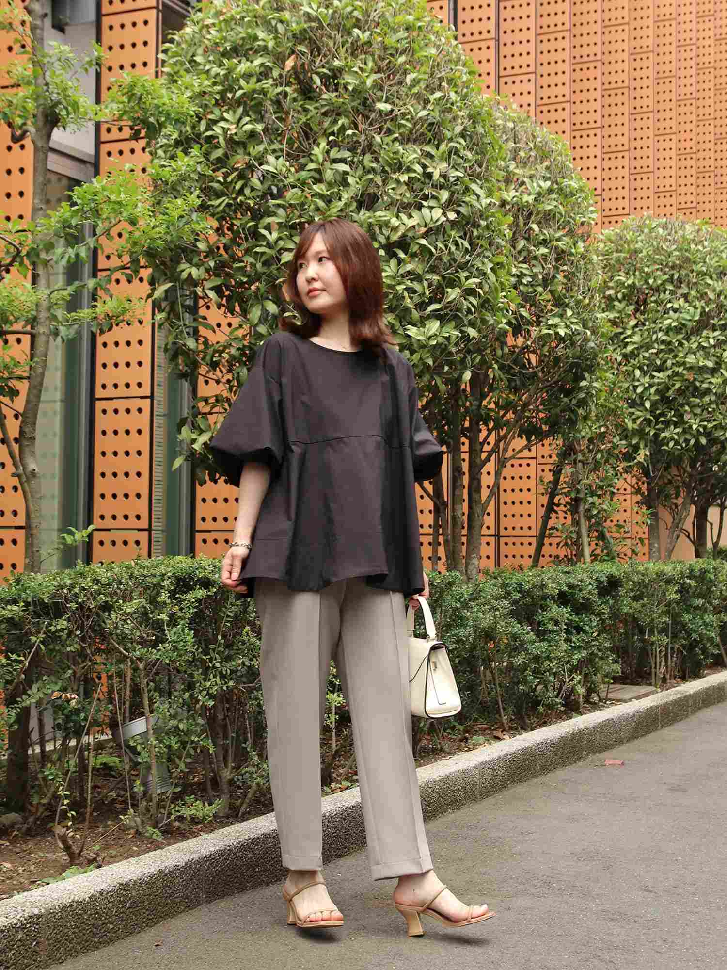ブラウンアンドストリート Brown&Street バックカットコンビトップス （ブラック） ブラック