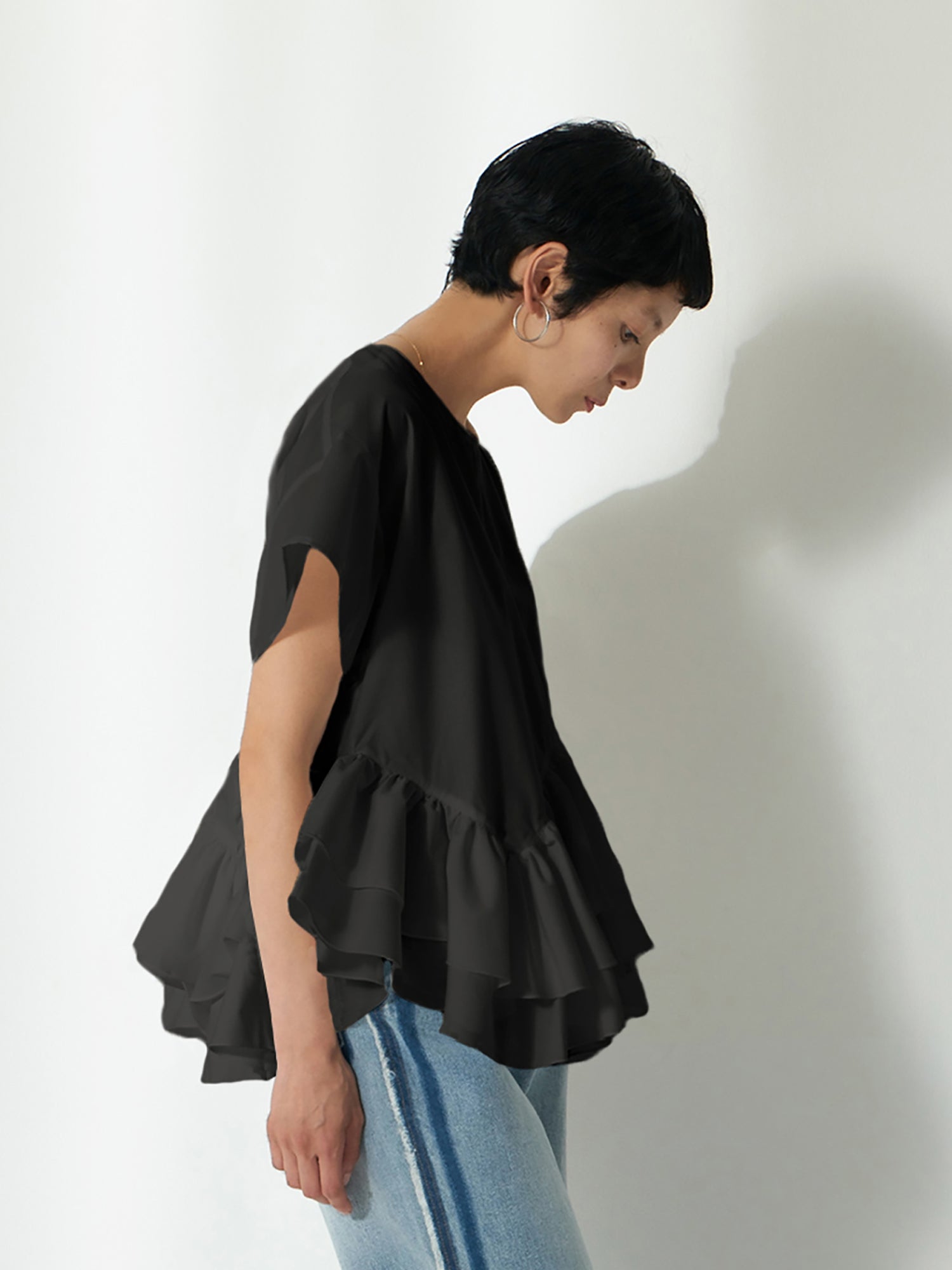 ブラウンアンドストリート Brown&Street サマーフェアリーブラウス （ブラック） ブラック
