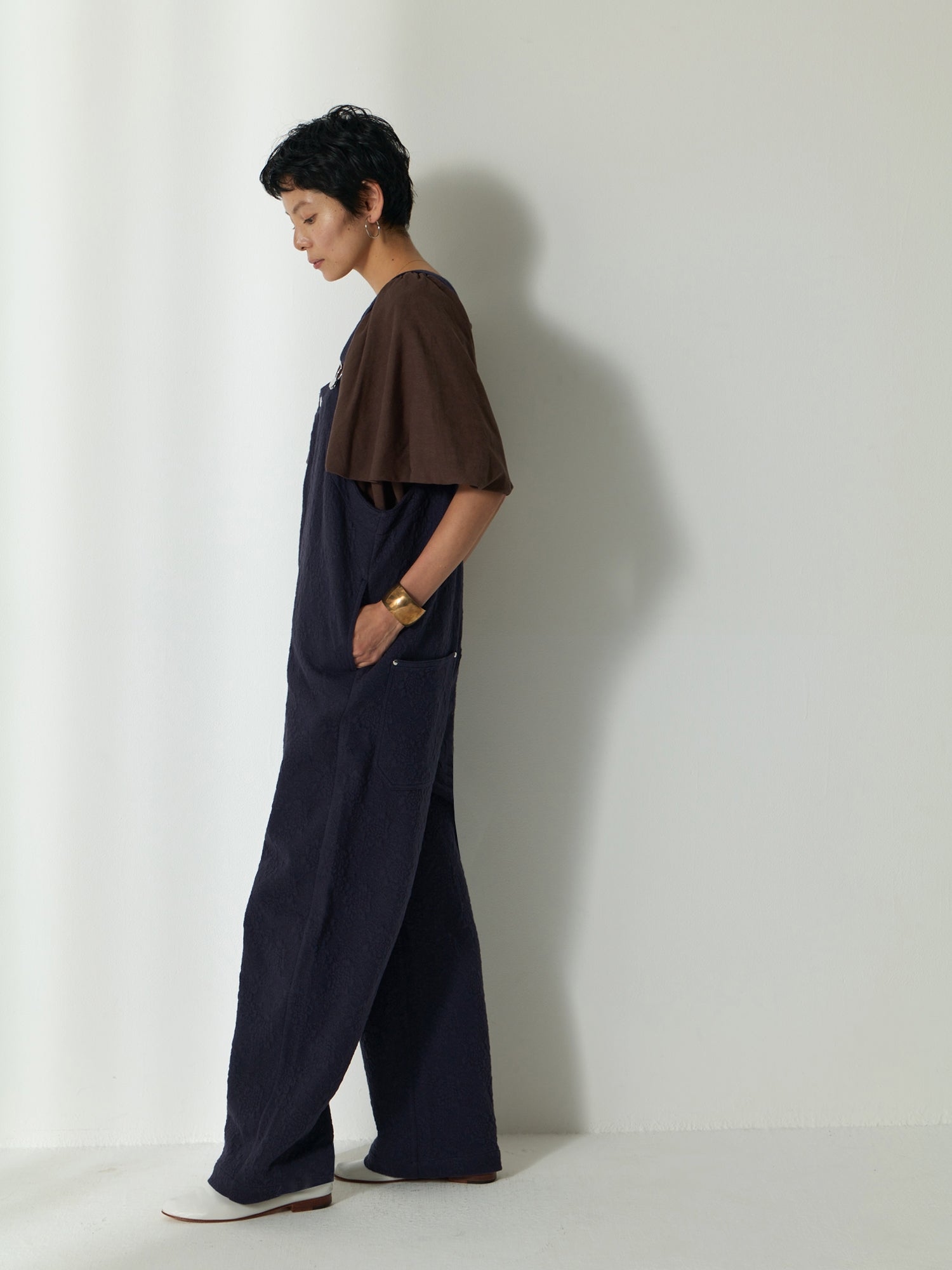 ブラウンアンドストリート Brown&Street スフレバルーンスリーブトップス （ダークブラウン） ダークブラウン