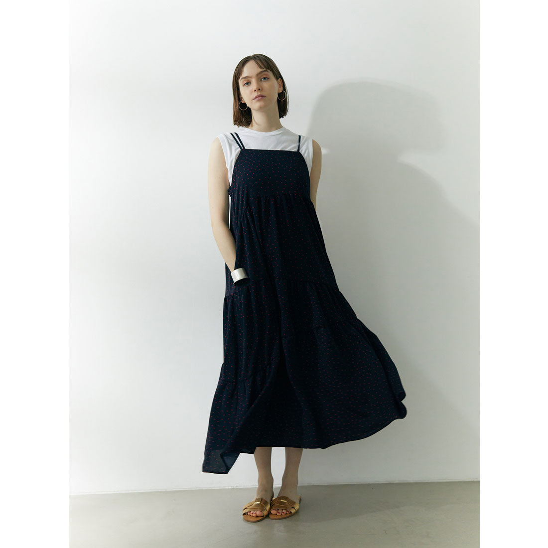 Brown &amp; Street Polka Dot Camisole Dress