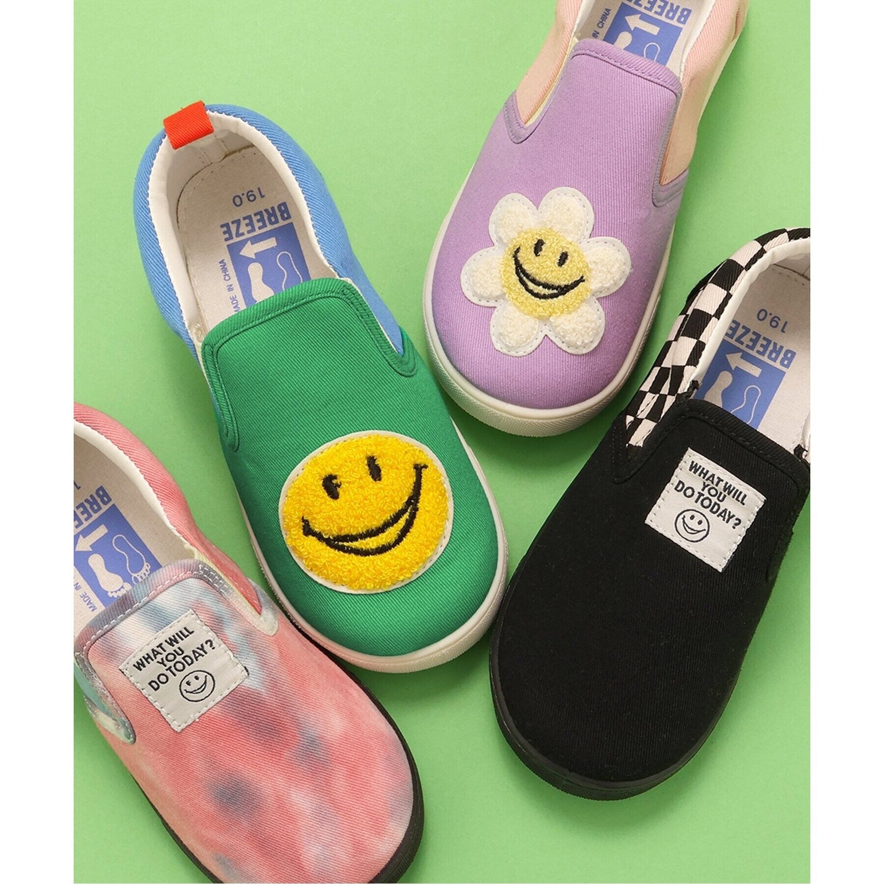 ブリーズ BREEZE 左右迷わない！スリッポン （グリーン） グリーン