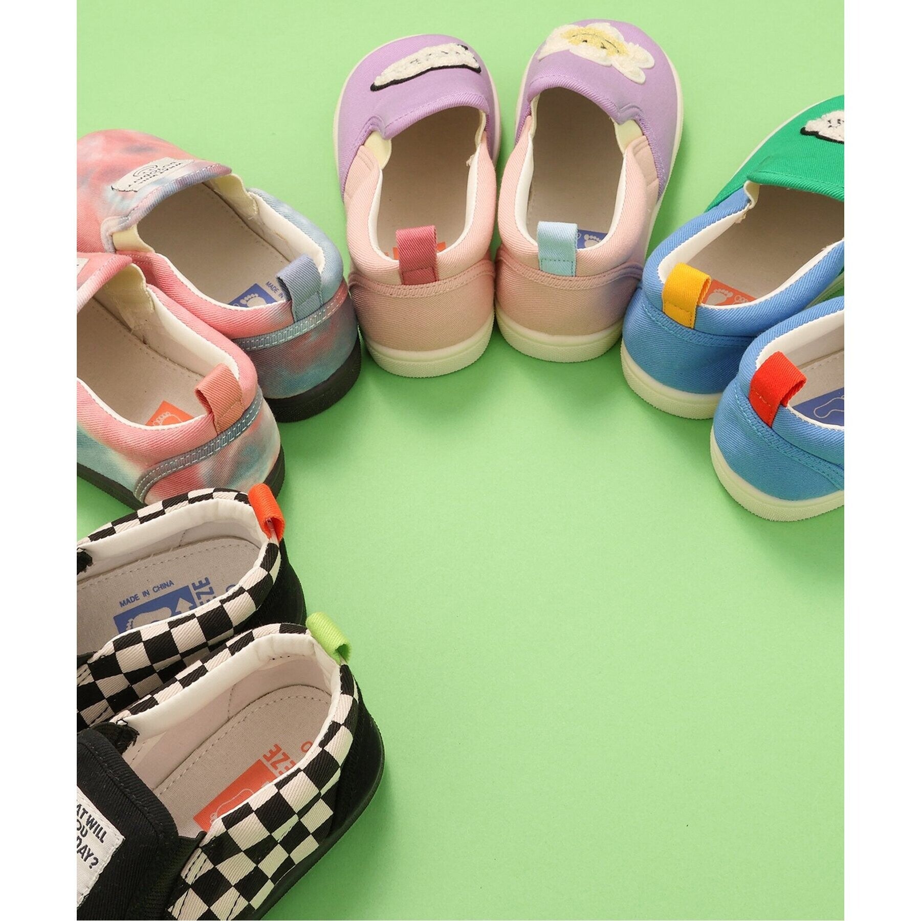 ブリーズ BREEZE 左右迷わない！スリッポン （グリーン） グリーン