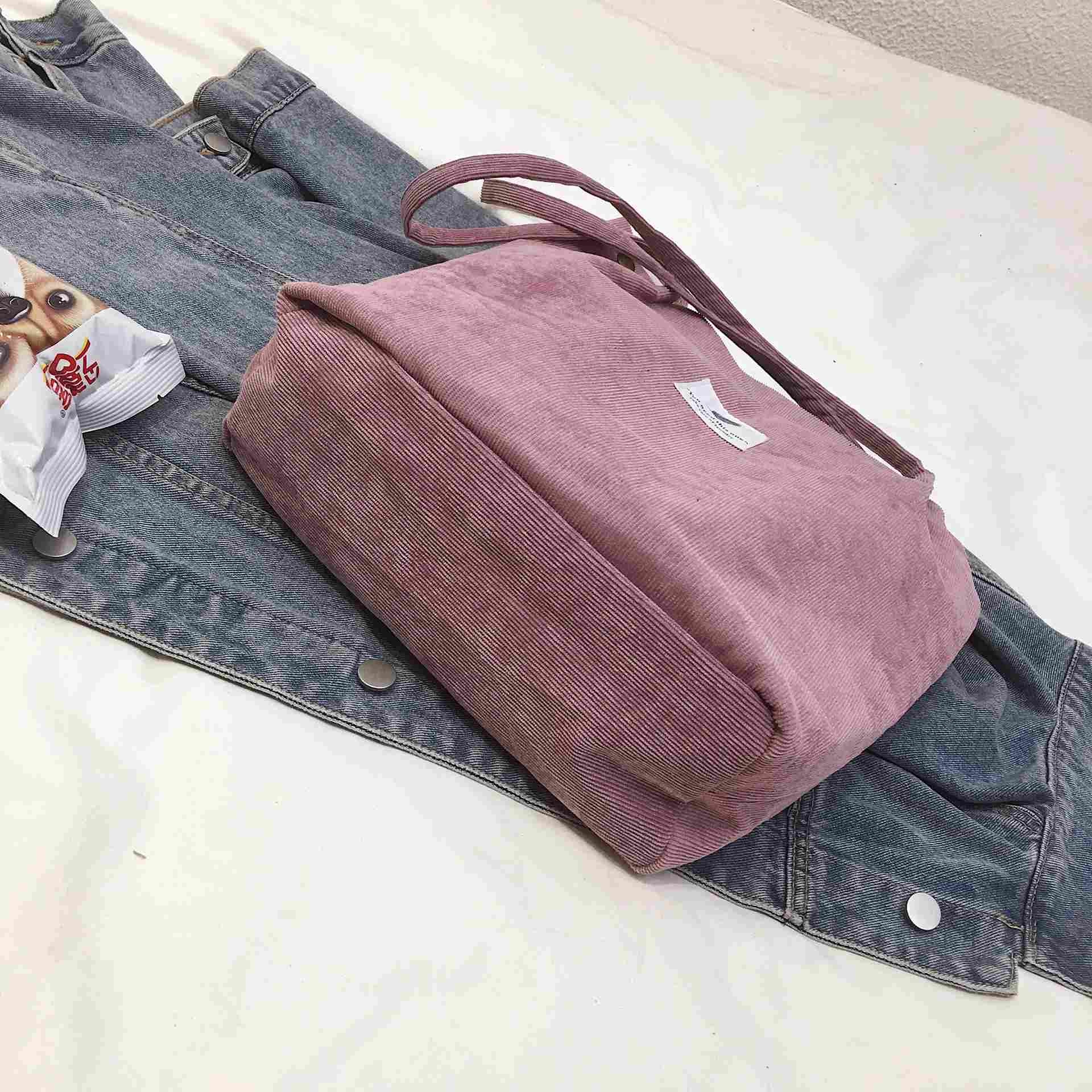 ベストストア Beststore レディースファッション通販バッグ トートバッグ レディースコーデュロイ ショルダーバッグかわいい/ おしゃれ/ 通学 /おすすめ / 大人気/人気/トートバック