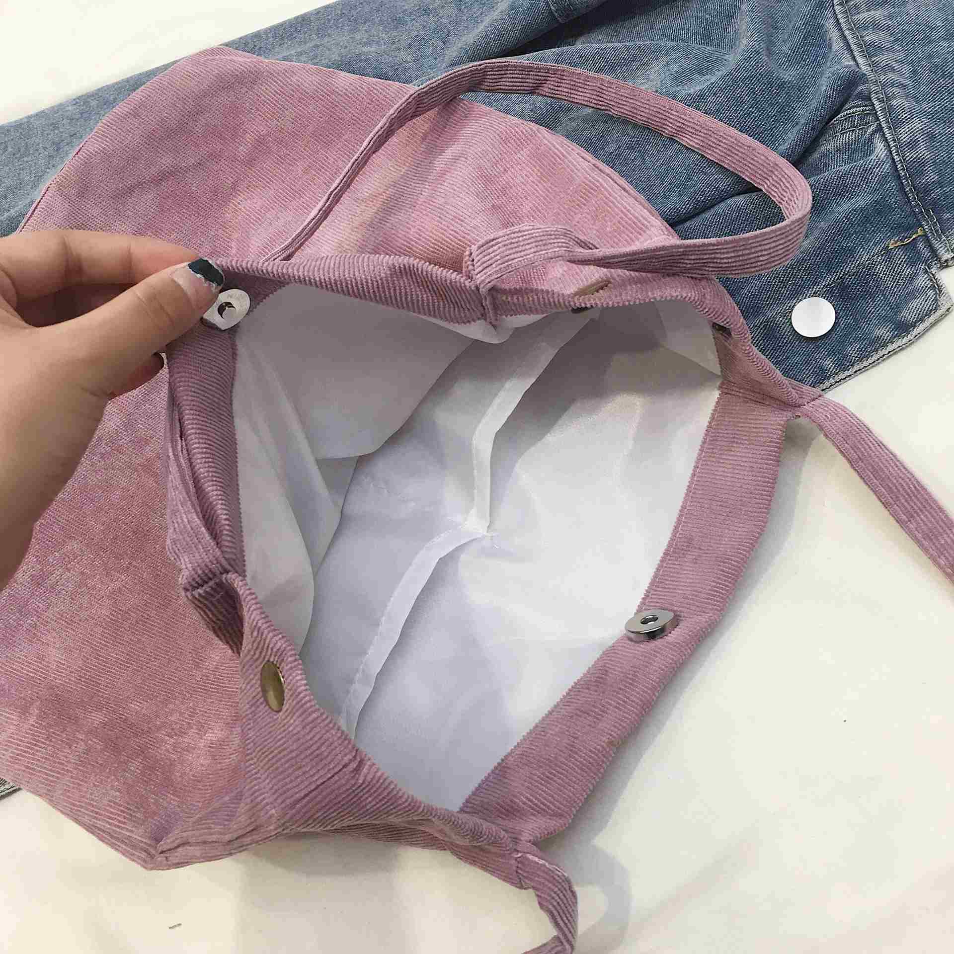 ベストストア Beststore レディースファッション通販バッグ トートバッグ レディースコーデュロイ ショルダーバッグかわいい/ おしゃれ/ 通学 /おすすめ / 大人気/人気/トートバック