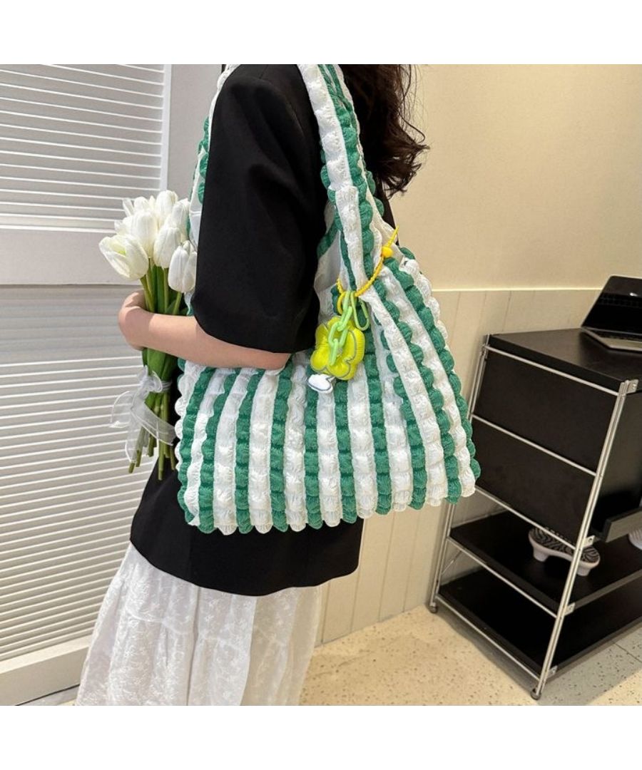Beststore Popcorn Tote Bag Bag Pocopoco Bag Poko Poko Korean Fashion Puff Embossed Eco Bag Women's Shoulder Bag Adult Cute Waffle Style Bag