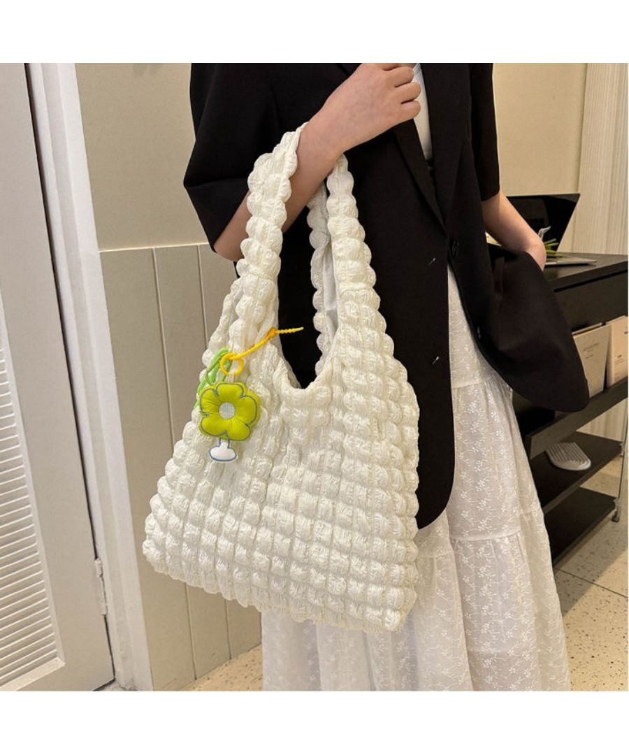Beststore Popcorn Tote Bag Bag Pocopoco Bag Poko Poko Korean Fashion Puff Embossed Eco Bag Women's Shoulder Bag Adult Cute Waffle Style Bag