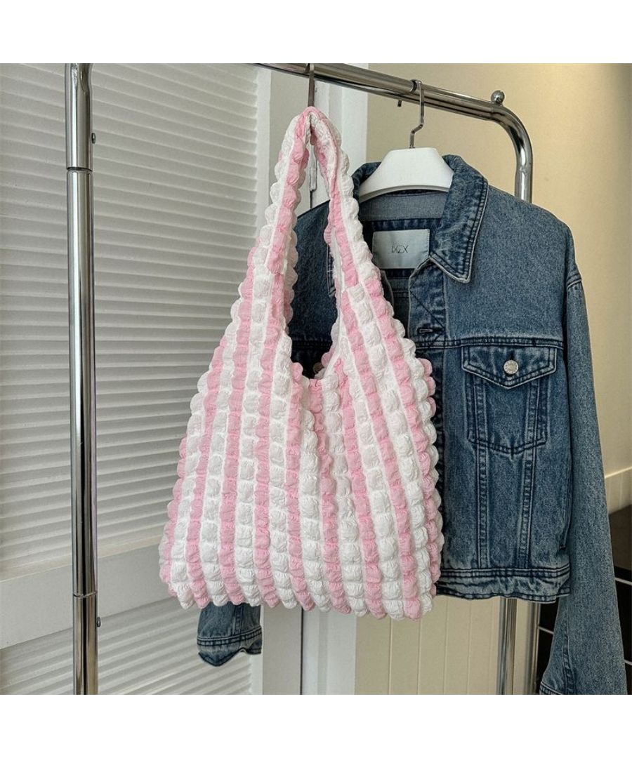 Beststore Popcorn Tote Bag Bag Pocopoco Bag Poko Poko Korean Fashion Puff Embossed Eco Bag Women's Shoulder Bag Adult Cute Waffle Style Bag