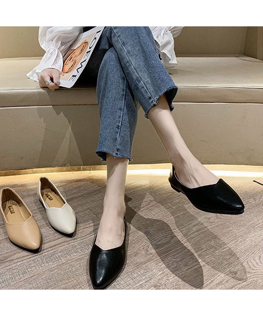 最佳商店 Beststore 尖頭平底鞋 包鞋 平底 女士 美腿 尖頭平底鞋 低跟 不痛的鞋子 辦公室 芭蕾鞋