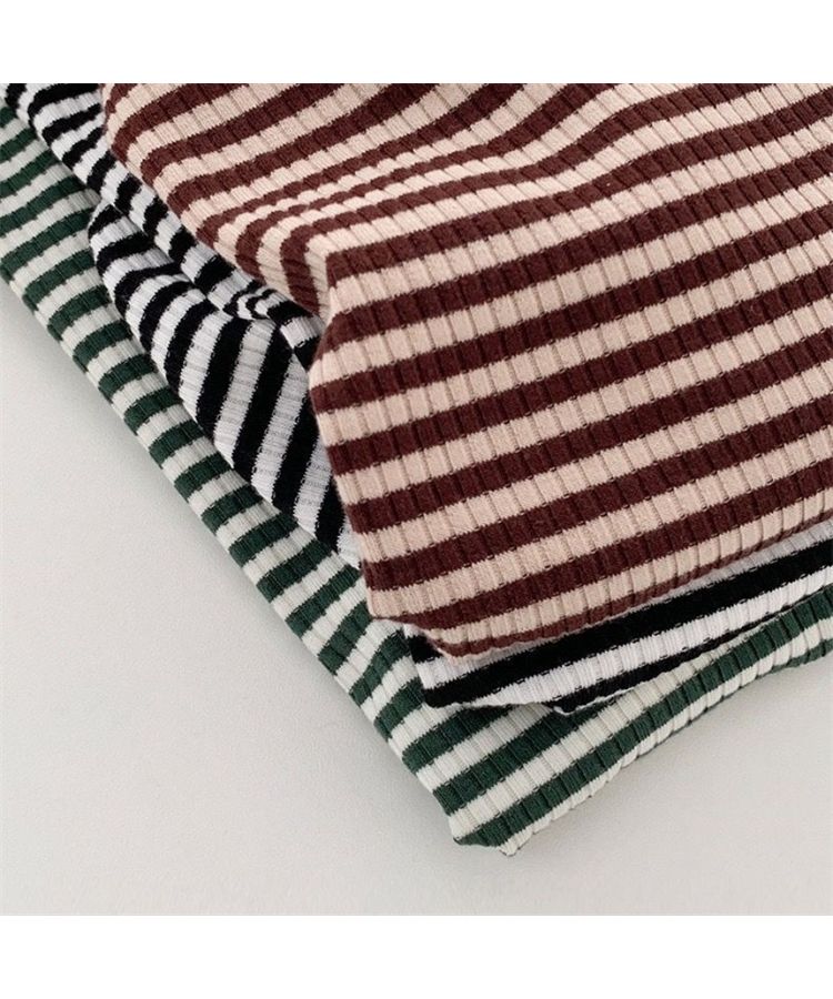 Beststore Bicolor Stripe T-Shirt Korean Fashion T-Shirt Tops T-Shirt Summer Short Sleeve Simple Stripe T-Shirt Color Matching New Spring/Summer Basic Cute
