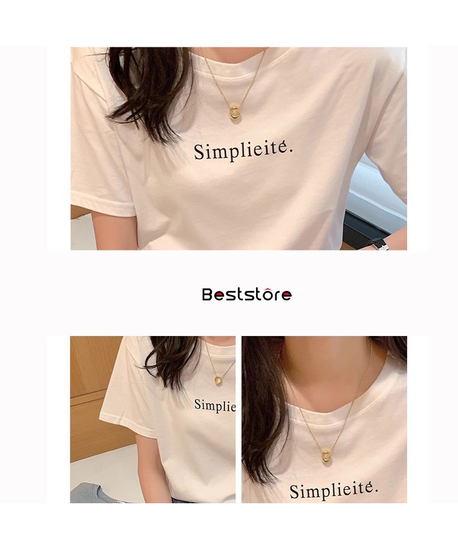 最佳商店 Beststore 標誌T 彩色標誌印刷T恤 上衣 韓國時尚 標誌T恤 寬鬆剪裁 簡約 休閒 短袖 T恤 春夏服 裁剪上衣 無