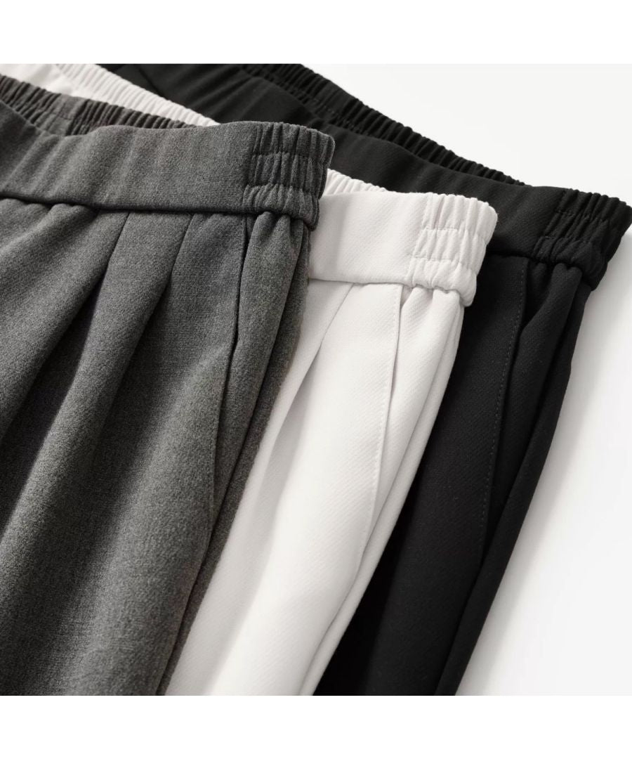 Beststore Stretch Center Press Tapered Pants Neat Office Casual Waist Elastic Lux Pants Beautiful Legs Pants Be-Gee Estel Seekers Pants