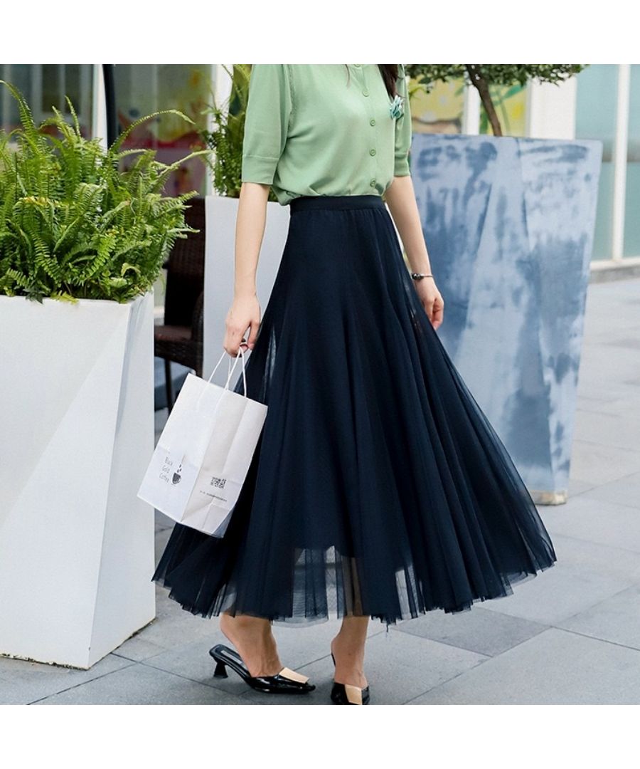 ベストストア Beststore チュールスカート ロング チュールスカート マキシ マキシスカート ウエストゴム ふわっとチュール 春 夏 秋 裏地あり フレアスカート 配色 膝丈 無地 ロン （ホワイト） ホワイト