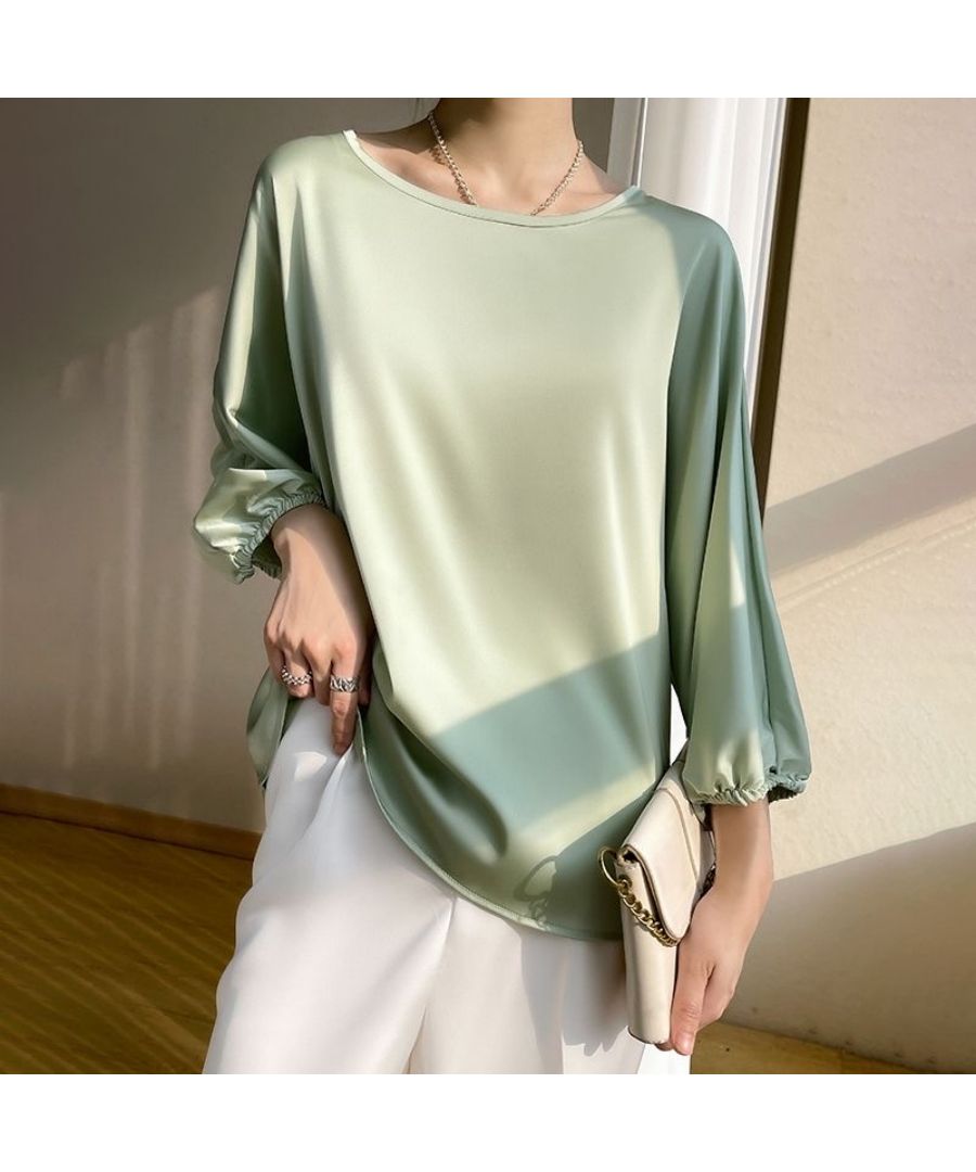 Beststore Tops Shirt Blouse Long Sleeve Women's Spring Summer Autumn V-Neck Scarf Tie Blouse Office Casual Flowing Shirt Commuting Long Sleeve Shirt Blouse 30s 40s Korean