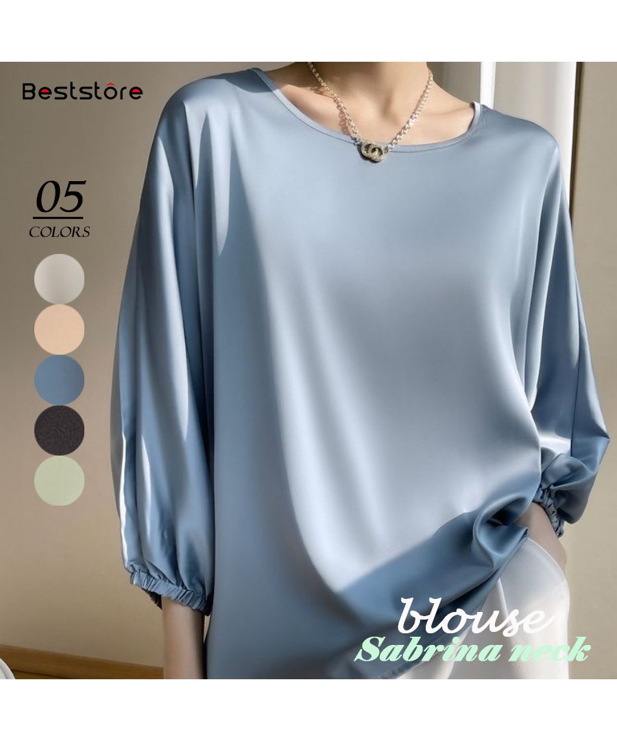 Beststore Tops Shirt Blouse Long Sleeve Women's Spring Summer Autumn V-Neck Scarf Tie Blouse Office Casual Flowing Shirt Commuting Long Sleeve Shirt Blouse 30s 40s Korean