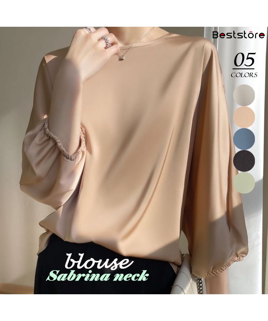 Beststore Tops Shirt Blouse Long Sleeve Women's Spring Summer Autumn V-Neck Scarf Tie Blouse Office Casual Flowing Shirt Commuting Long Sleeve Shirt Blouse 30s 40s Korean