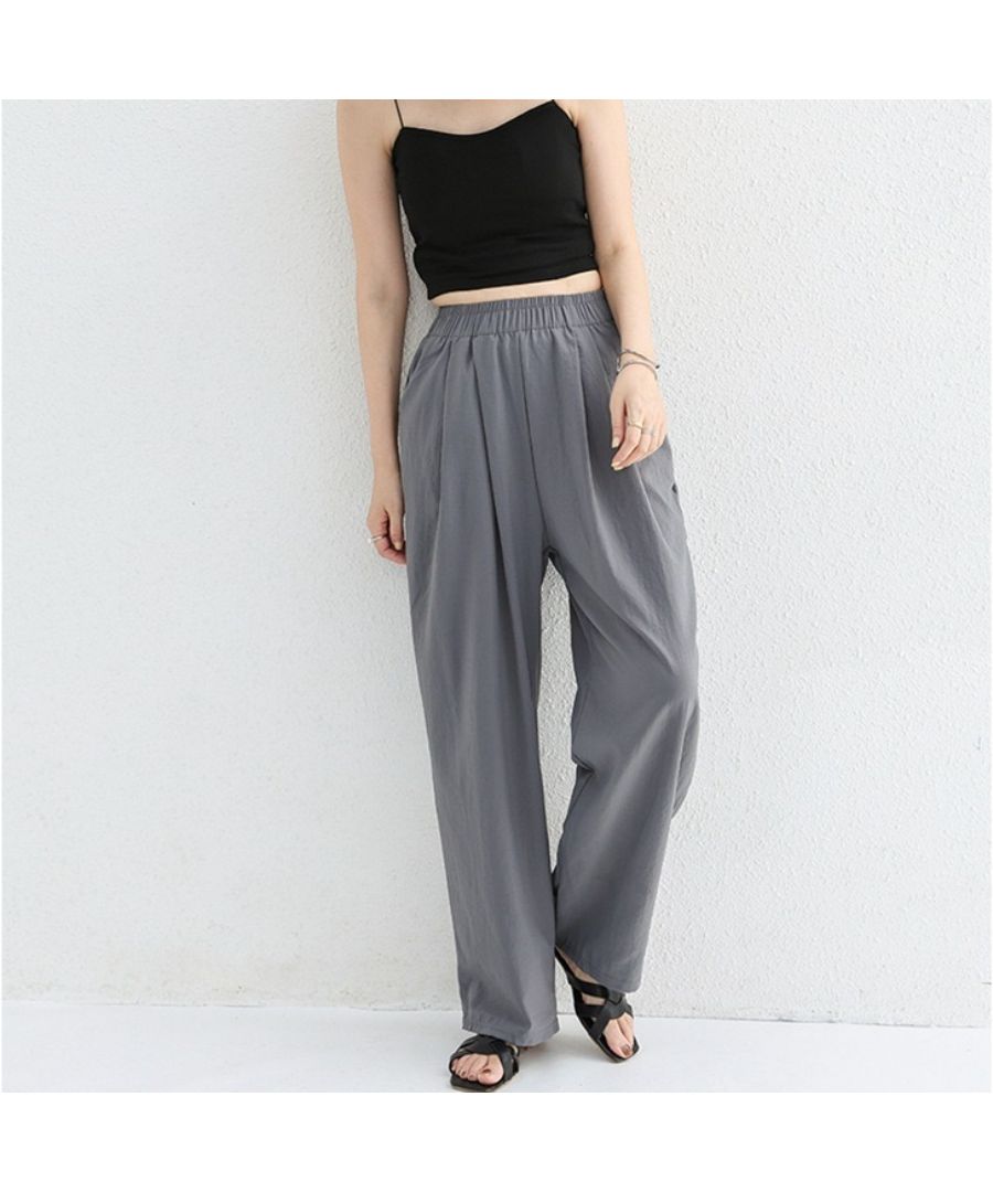 ベストストア Beststore スラックス ハイウエスト ワイドパンツ 綿麻パンツ ウェットパンツ ジョガーパンツ ガウチョパンツ ボトム ポケット付き 綿麻パンツロング パンツリネンパンツ  （モカブラウン） モカブラウン