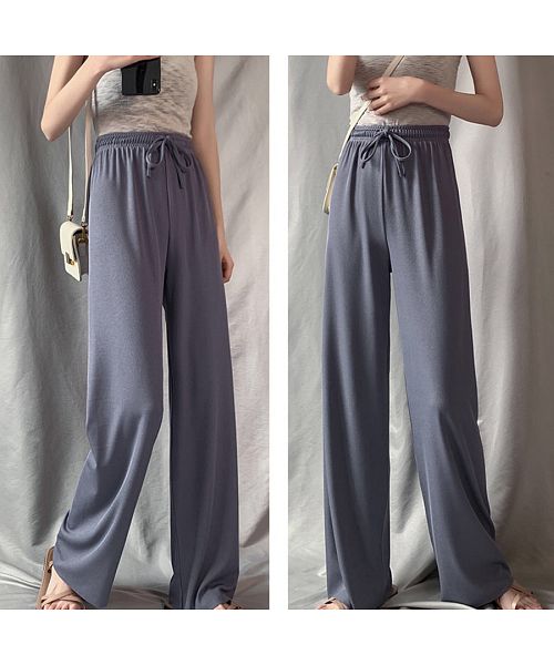 ベストストア Beststore ワイドパンツ プリーツリラックス ゆったりリラックスガウチョ ウエストゴム フリル 体型カバー カジュアルルーム ウエアリブイージーパンツ ガウチョパンツ 春夏