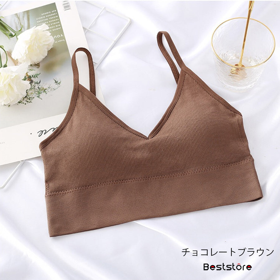 ベストストア Beststore レディースファッション通販下着 バックオープン カップイン キャミソール SS 背中空き スポブラ インナー ヨガ ブラジャー春 夏 秋 冬ブラジャー ジムブラ