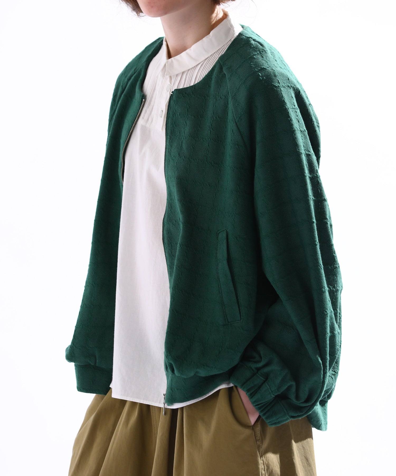 ケレン Kelen 「KELEN/ケレン」ジャカードノーカラージャケット （GREEN） GREEN
