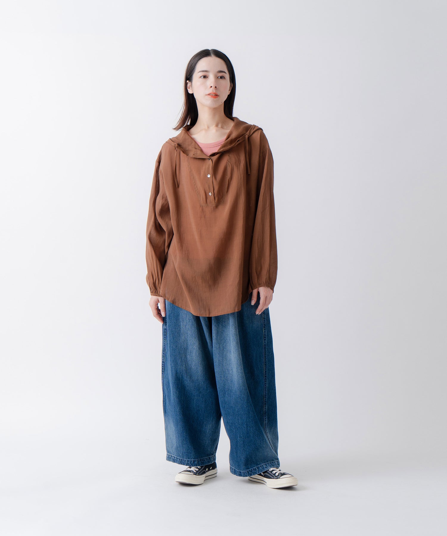 ケレン Kelen 「KELEN/ケレン」シアーアノラックトップス （BROWN） BROWN