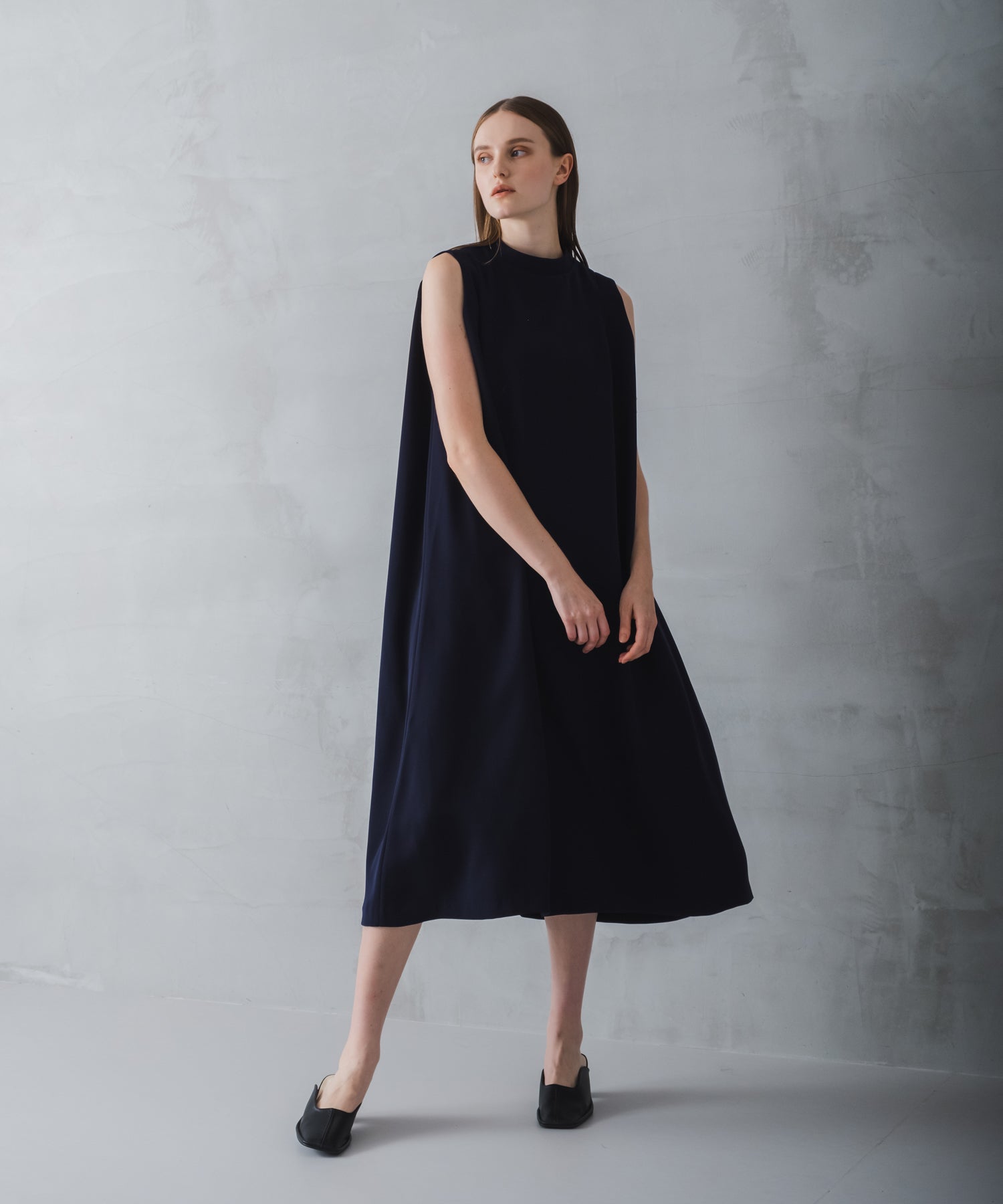 ホワイト whyto. 「WHYTO./ホワイト」タックフレアドレス （NAVY） NAVY