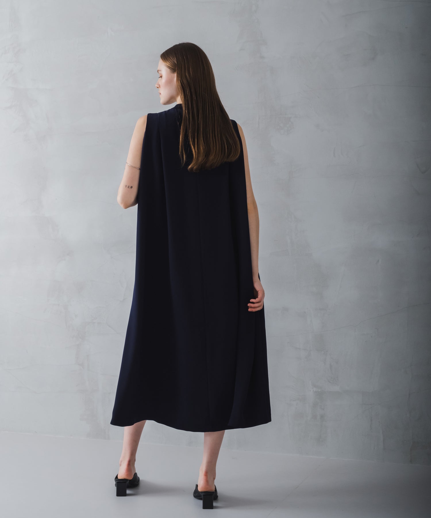 ホワイト whyto. 「WHYTO./ホワイト」タックフレアドレス （NAVY） NAVY