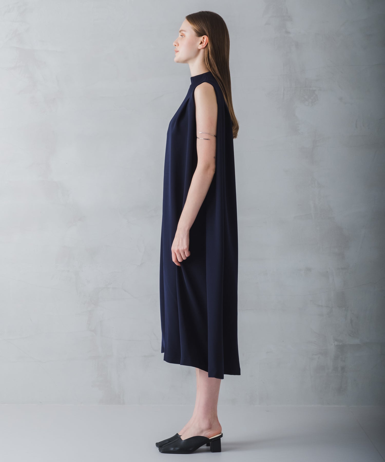 ホワイト whyto. 「WHYTO./ホワイト」タックフレアドレス （NAVY） NAVY