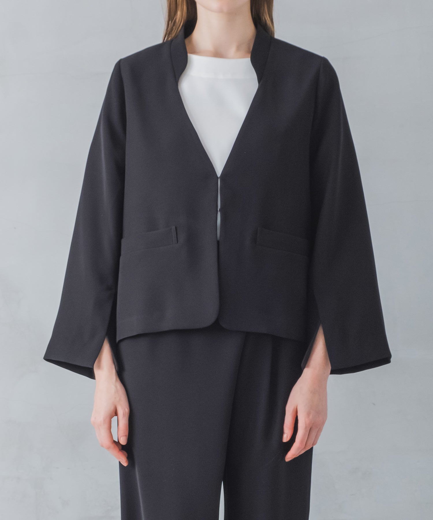 ホワイト whyto. 「WHYTO./ホワイト」スリットスリーブジャケット （NAVY） NAVY