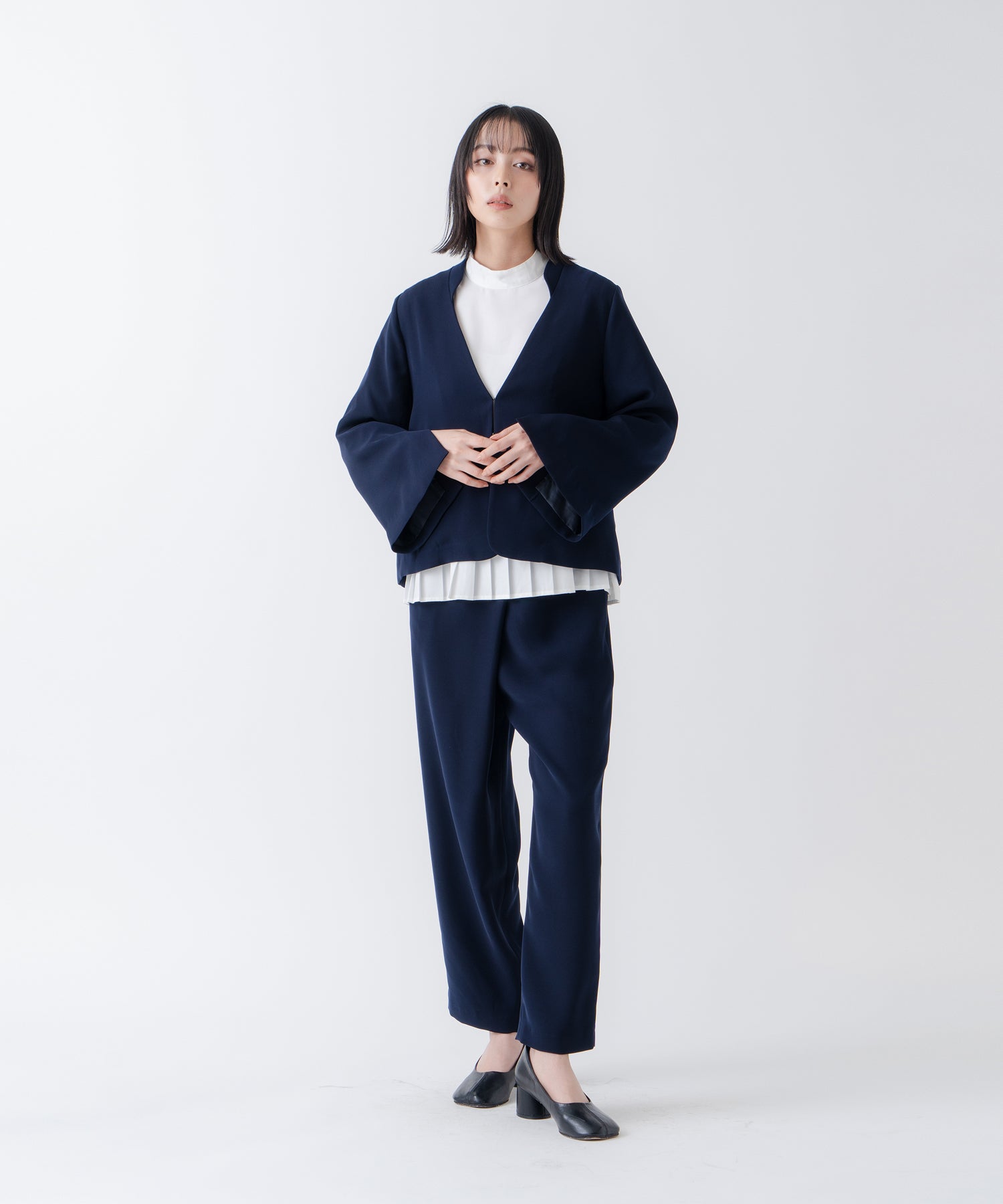 ホワイト whyto. 「WHYTO./ホワイト」スリットスリーブジャケット （NAVY） NAVY