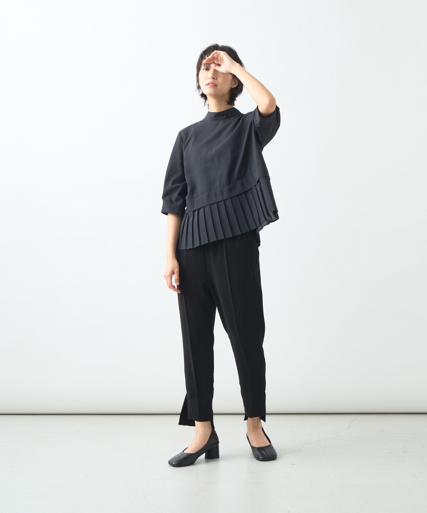 ホワイト whyto. 「WHYTO./ホワイト」Hempleatsblouse
