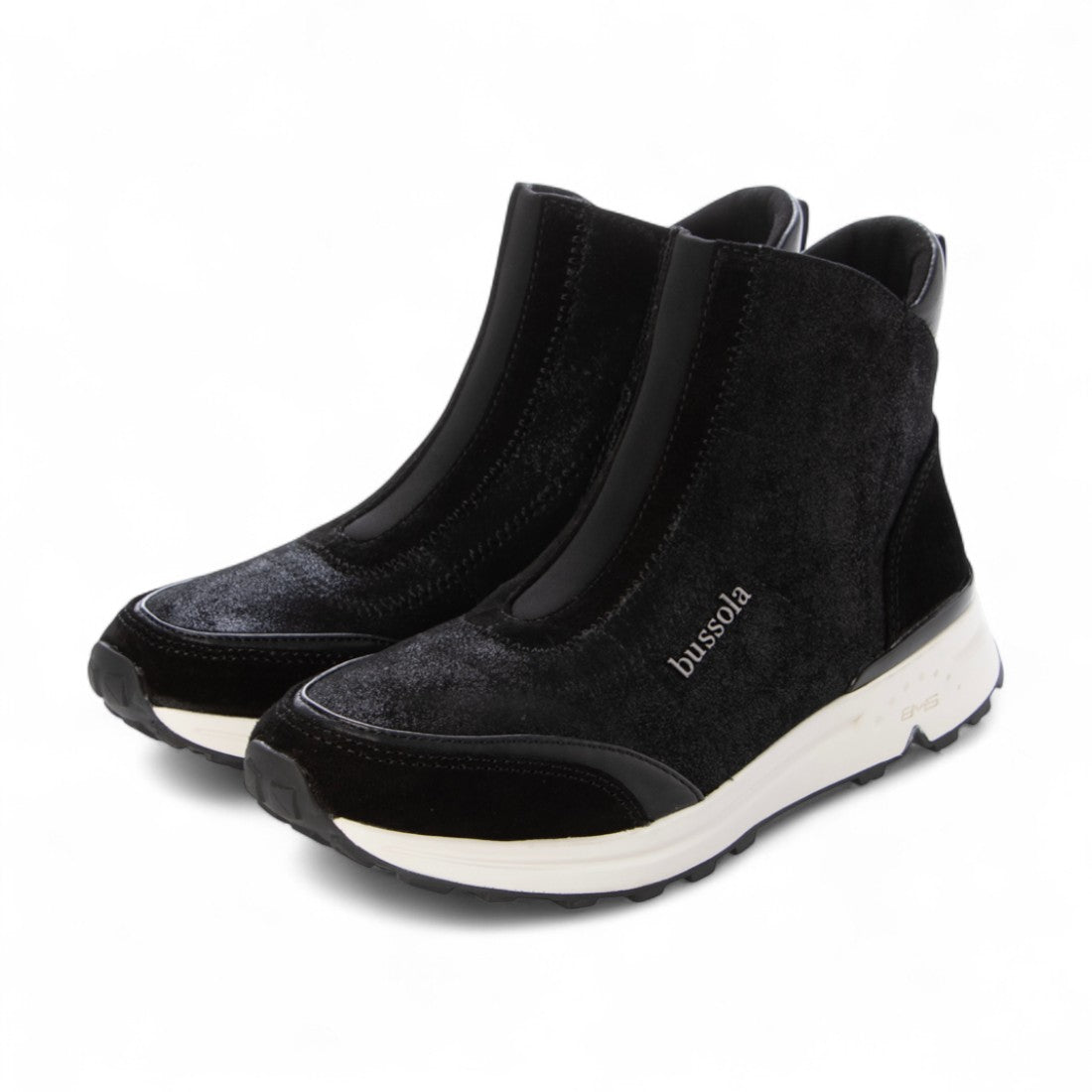 ブソラ bussola ブソラ本革スニーカーブーツ （Black） Black