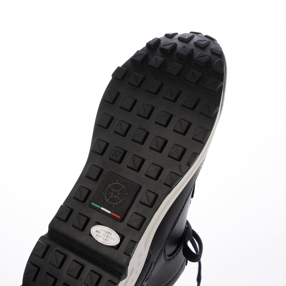 ブソラ bussola ブソラ本革コンビスニーカー （Black） Black