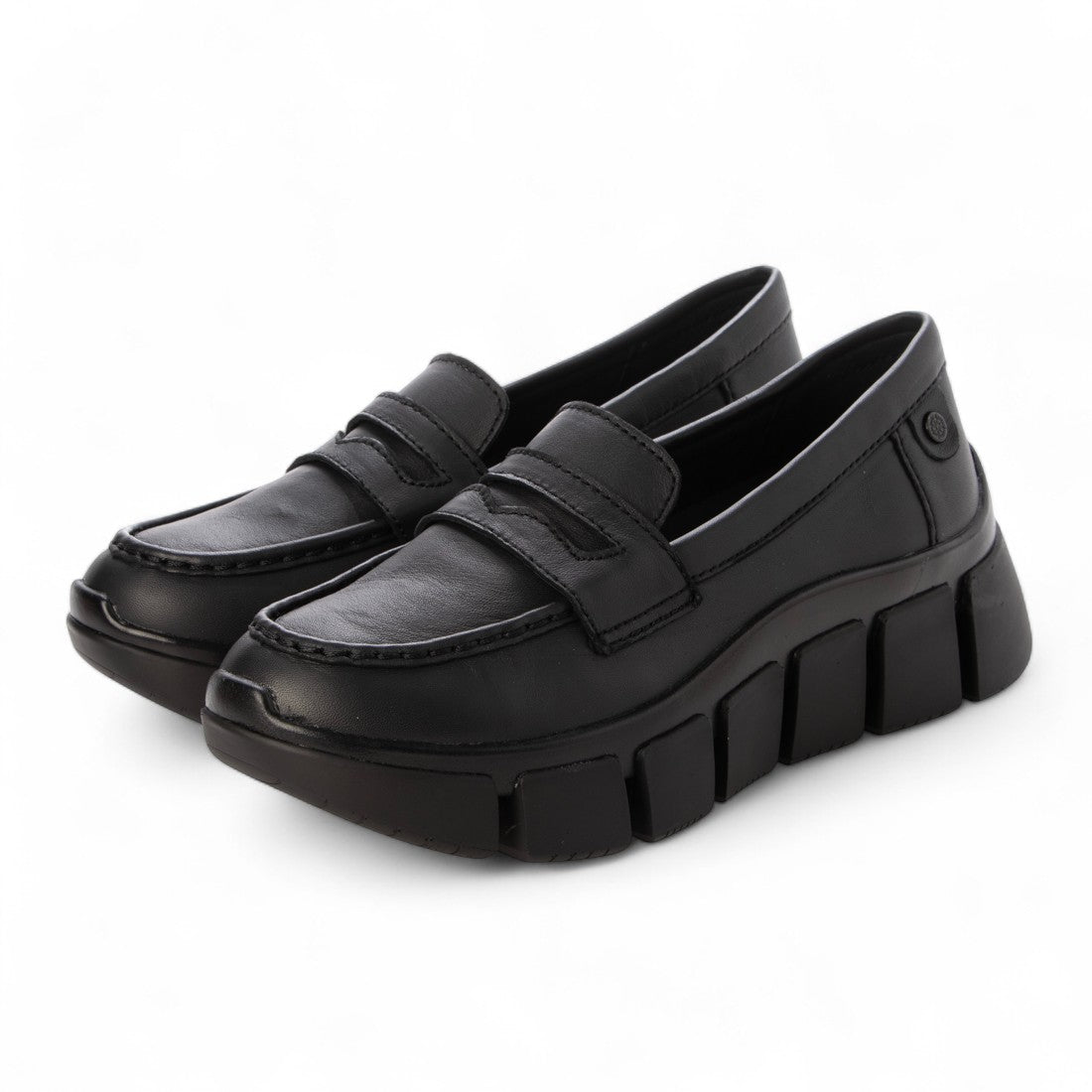 ブソラ bussola ブソラ超屈曲ソールボリュームソールローファー （SHEEP VELVET NAPPA BLACK） SHEEP VELVET NAPPA BLACK
