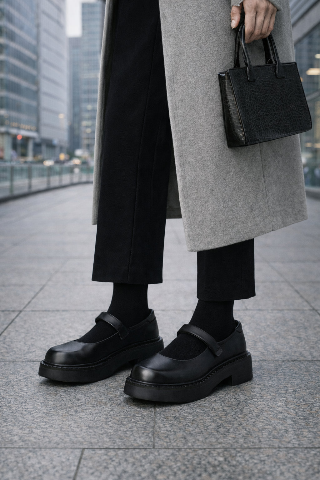 bussola ブソラ    ROMA   本革メリージェーンシューズ （SHEEP MORBIDA BLACK） SHEEP MORBIDA BLACK