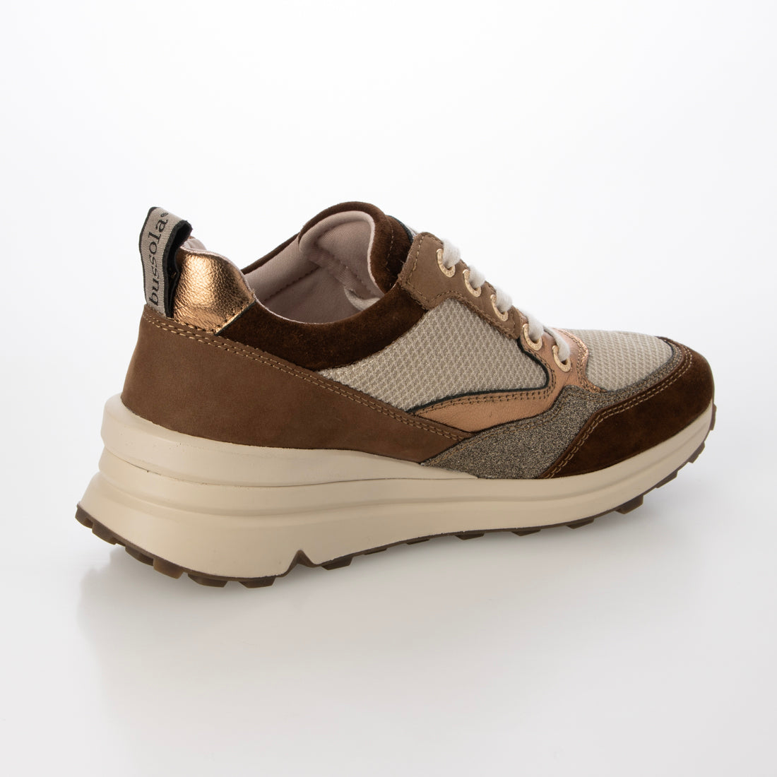 ブソラ bussola ブソラ本革BMSソールコンビスニーカー （KHAKI） KHAKI