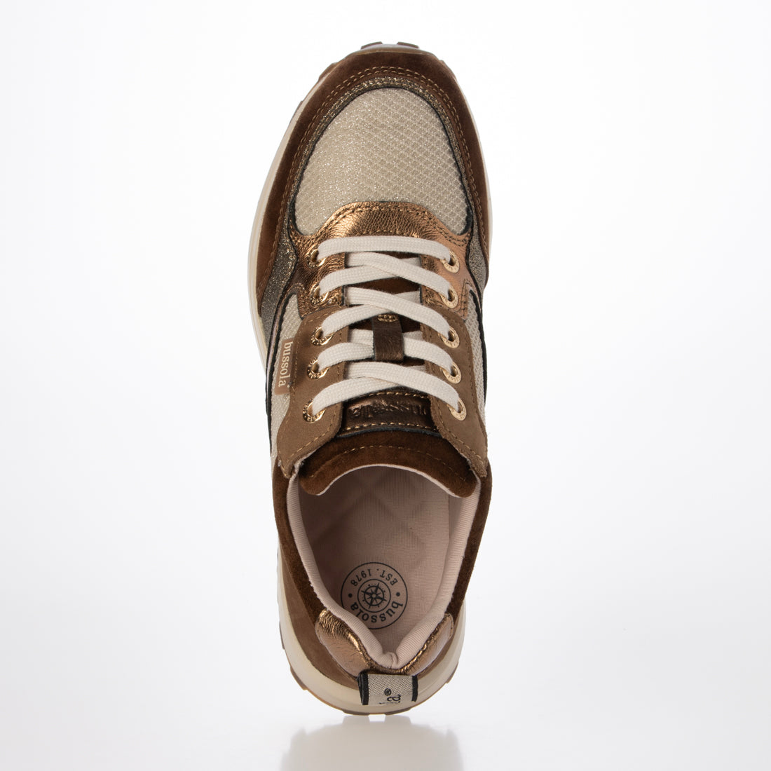 ブソラ bussola ブソラ本革BMSソールコンビスニーカー （KHAKI） KHAKI