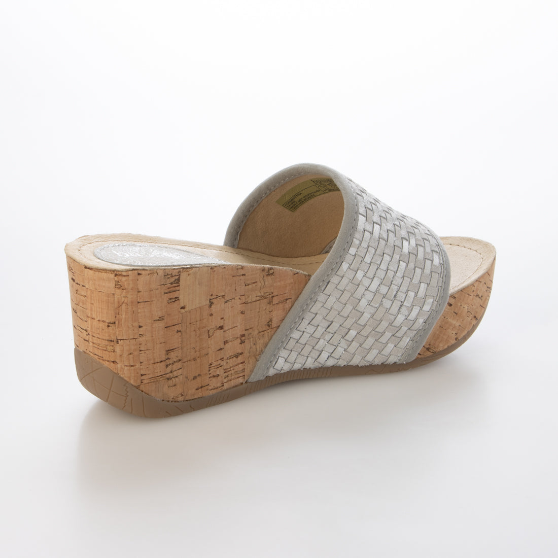 ブソラ bussola bussola  ブソラ  FORMENTERA  メタリック コルクウェッジサンダル （MAIALE MET WOVEN SILVER） MAIALE MET WOVEN SILVER