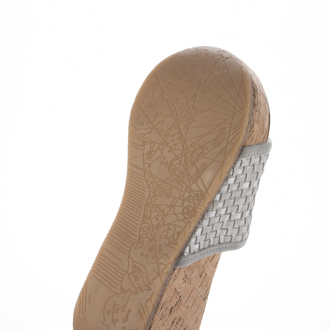 ブソラ bussola bussola  ブソラ  FORMENTERA  メタリック コルクウェッジサンダル （MAIALE MET WOVEN SILVER） MAIALE MET WOVEN SILVER