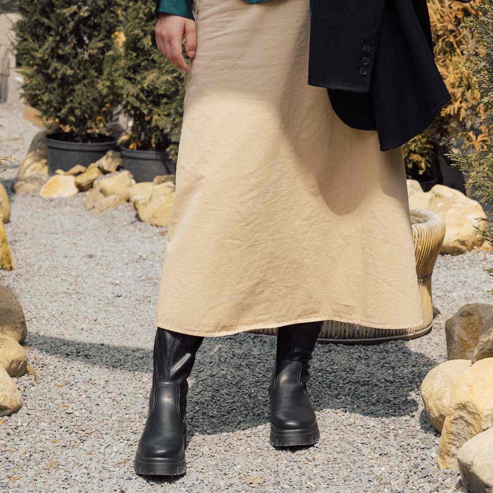 Bussola water-repellent thick-soled design sole long boots