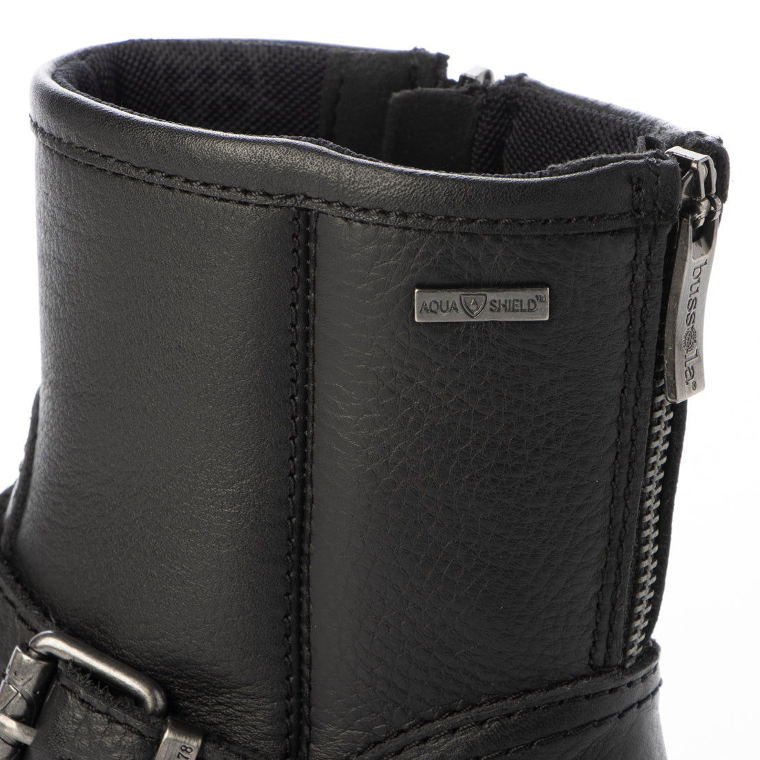 Bussola leather short boots with belt for all weather use