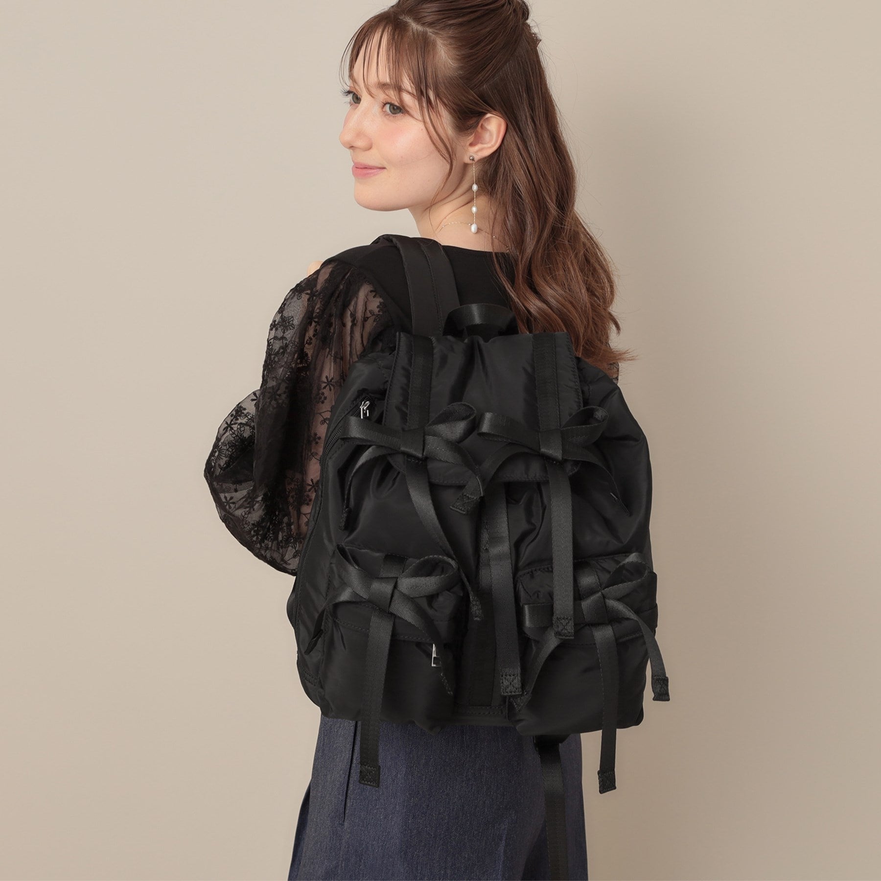クチュール ブローチ Couture Brooch リボンバックパック （ブラック(019)） ブラック(019)