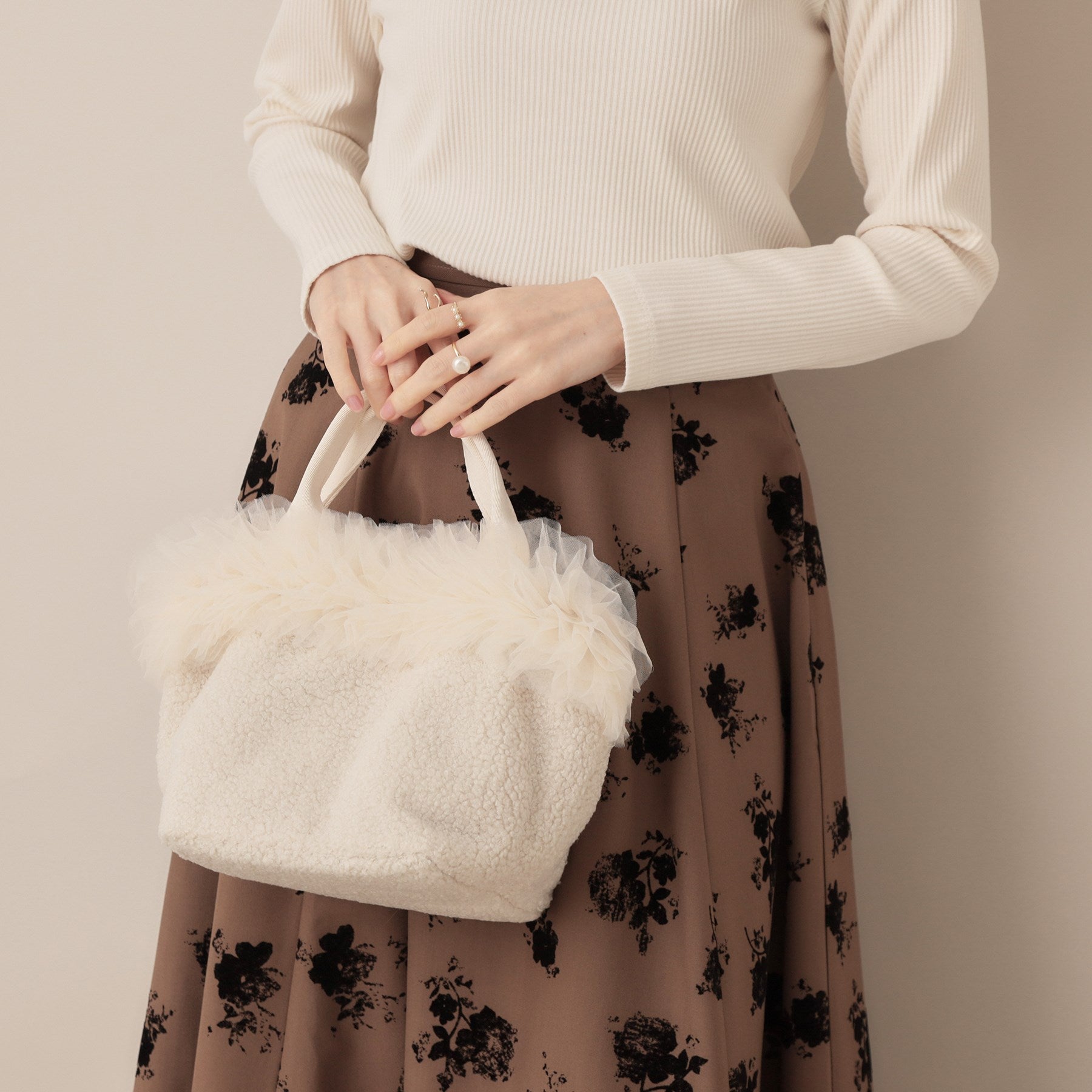 クチュール ブローチ Couture Brooch ボアチュールデザインバッグ （アイボリー(004)） アイボリー(004)