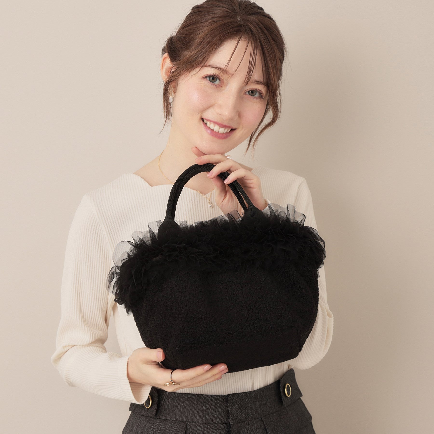 クチュール ブローチ Couture Brooch ボアチュールデザインバッグ （アイボリー(004)） アイボリー(004)