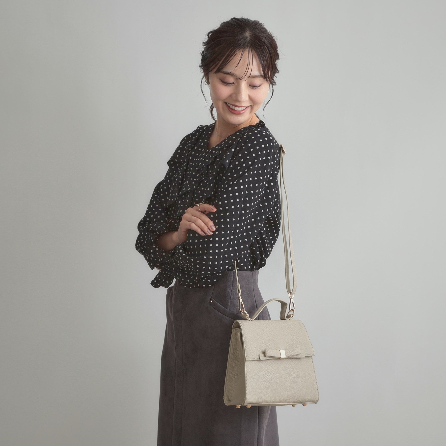 クチュール ブローチ Couture Brooch リボンデザイン2WAYバッグ （ブラック(019)） ブラック(019)