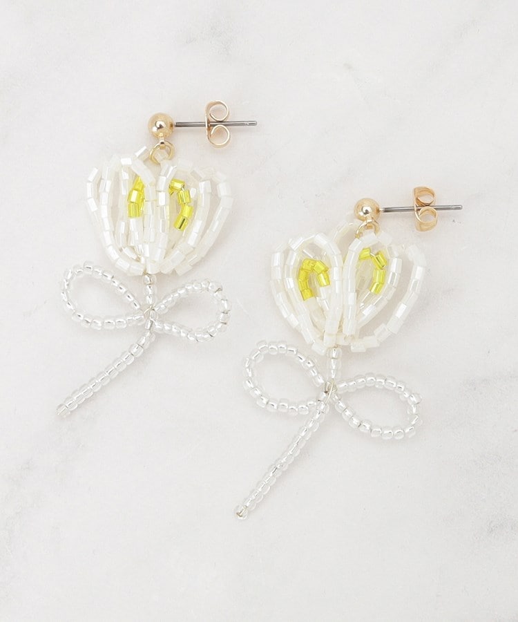 クチュール ブローチ Couture Brooch フラワービーズピアス （オフホワイト(003)） オフホワイト(003)