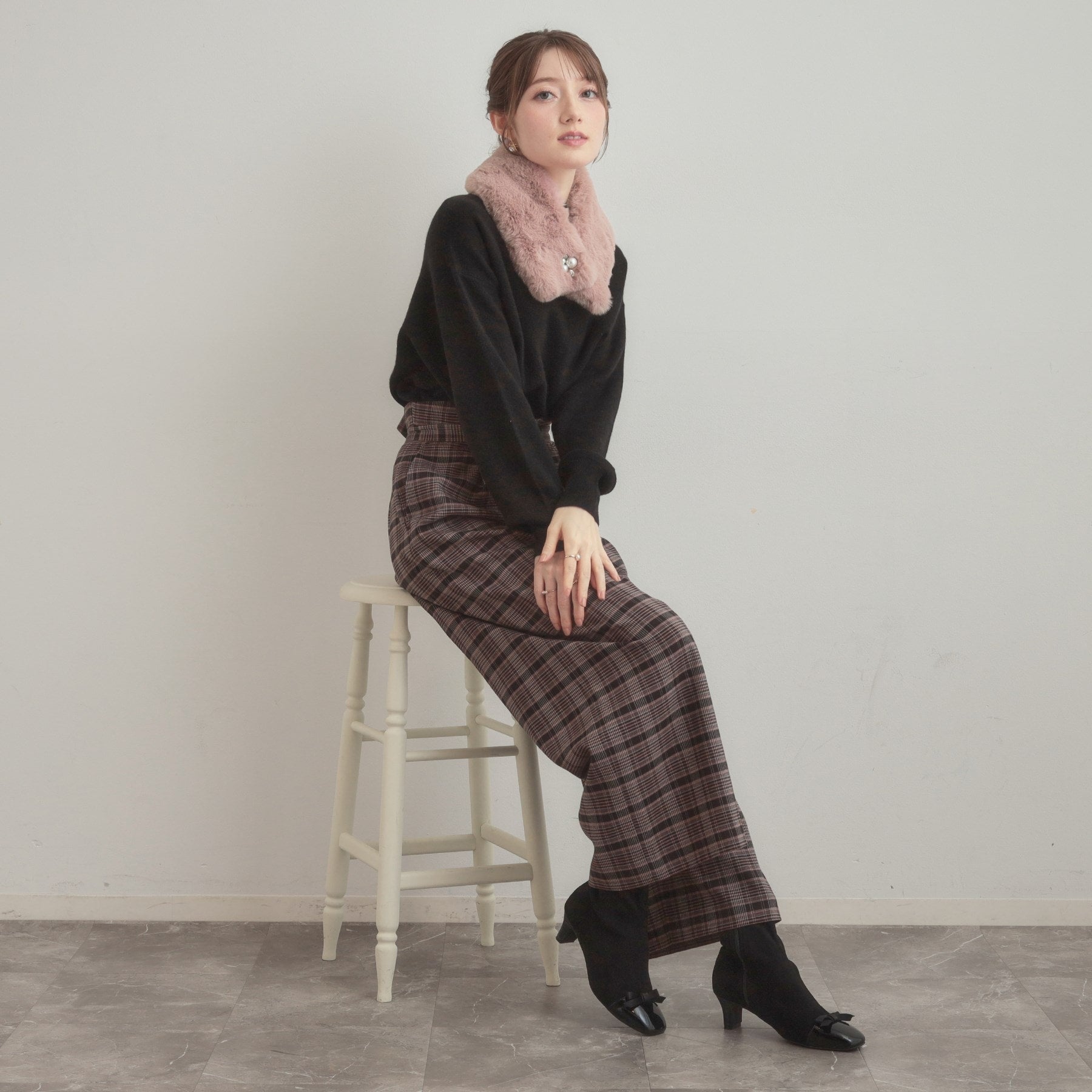 クチュール ブローチ Couture Brooch エコファービジューパール調ティペット （ライトグレー(011)） ライトグレー(011)