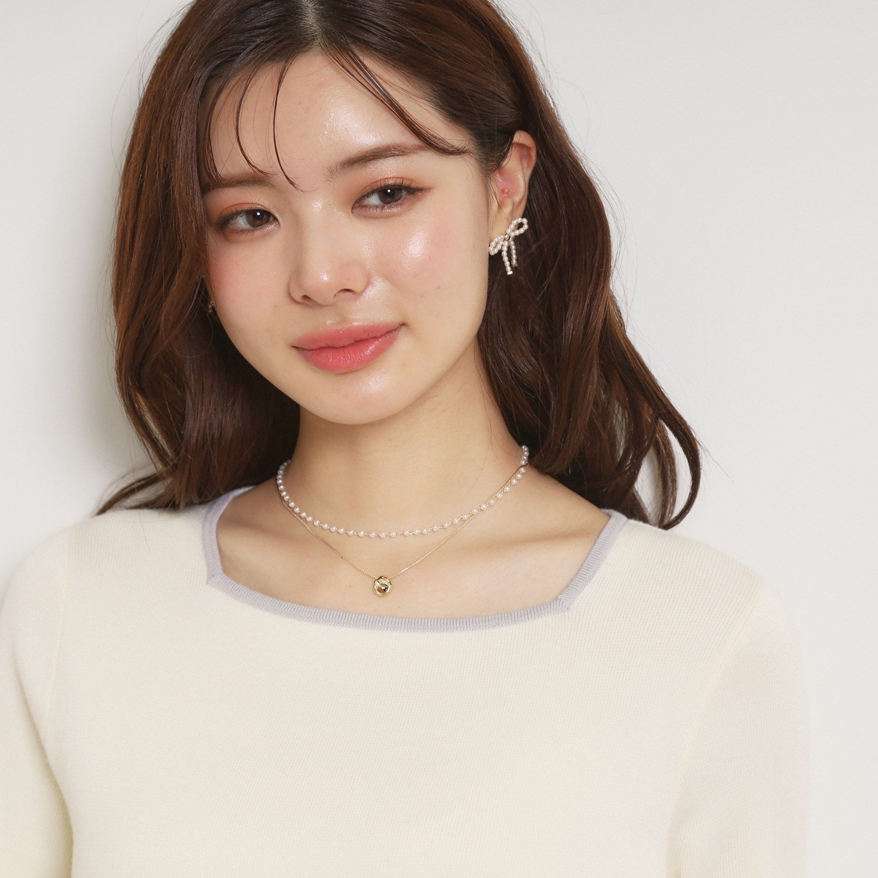 クチュール ブローチ Couture Brooch レイヤードパール調ネックレス （ゴールド(007)） ゴールド(007)